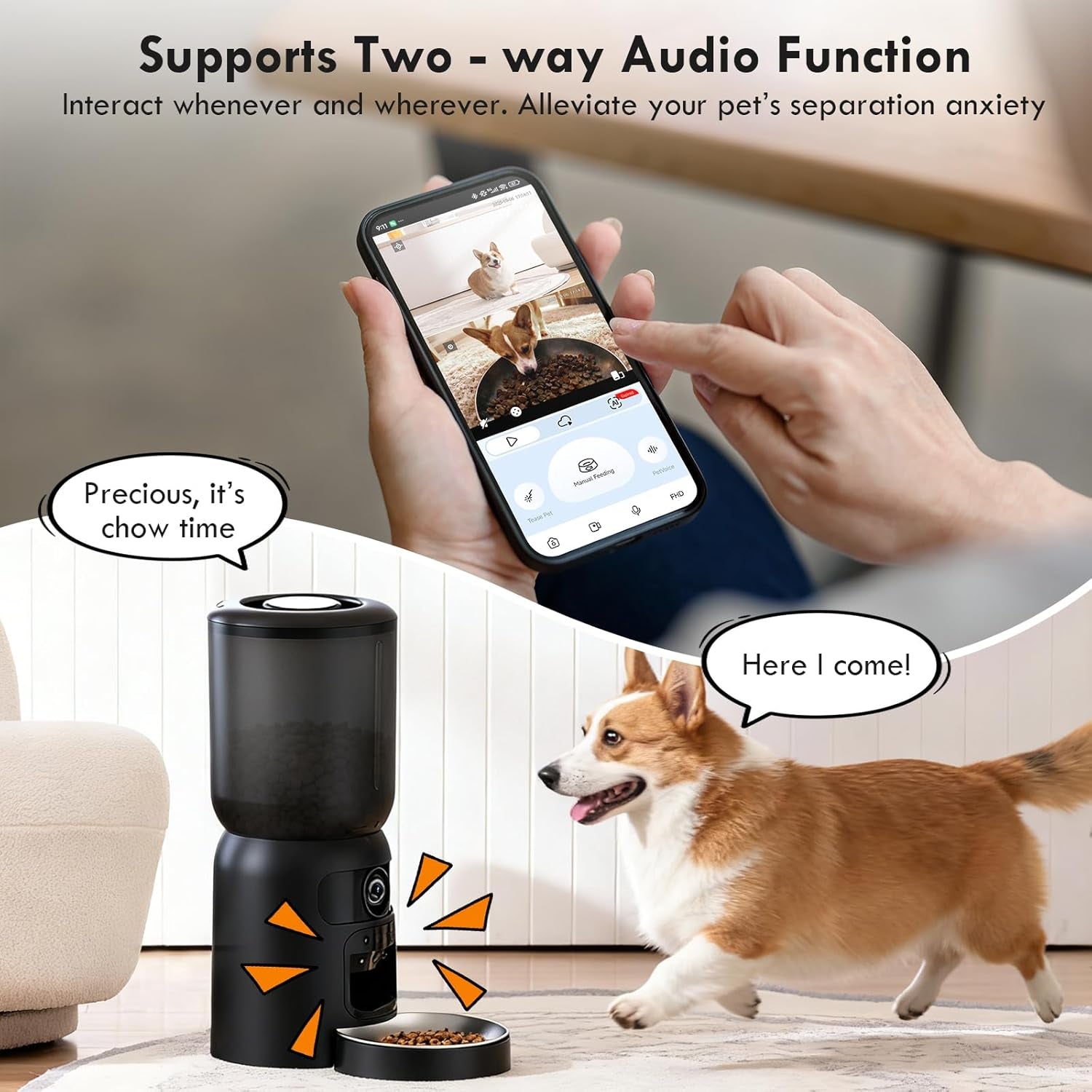 Smart Automatic Pet Feeder — HD Camera, App Control & Scheduled Meals