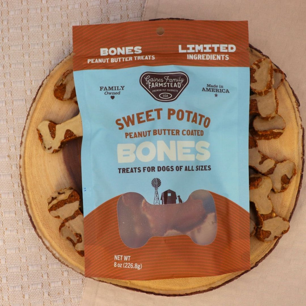 Sweet Potato + Peanut Butter Bone — Single-Ingredient Treat
