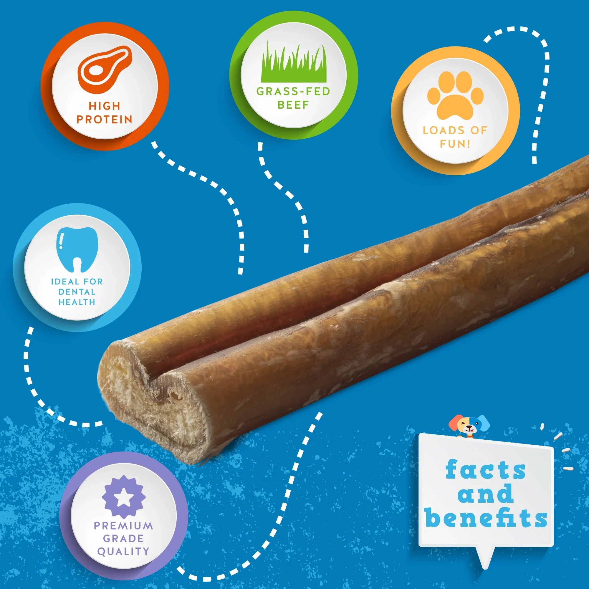 Jack & Pup Bully Sticks — Odor-Free, Long-Lasting