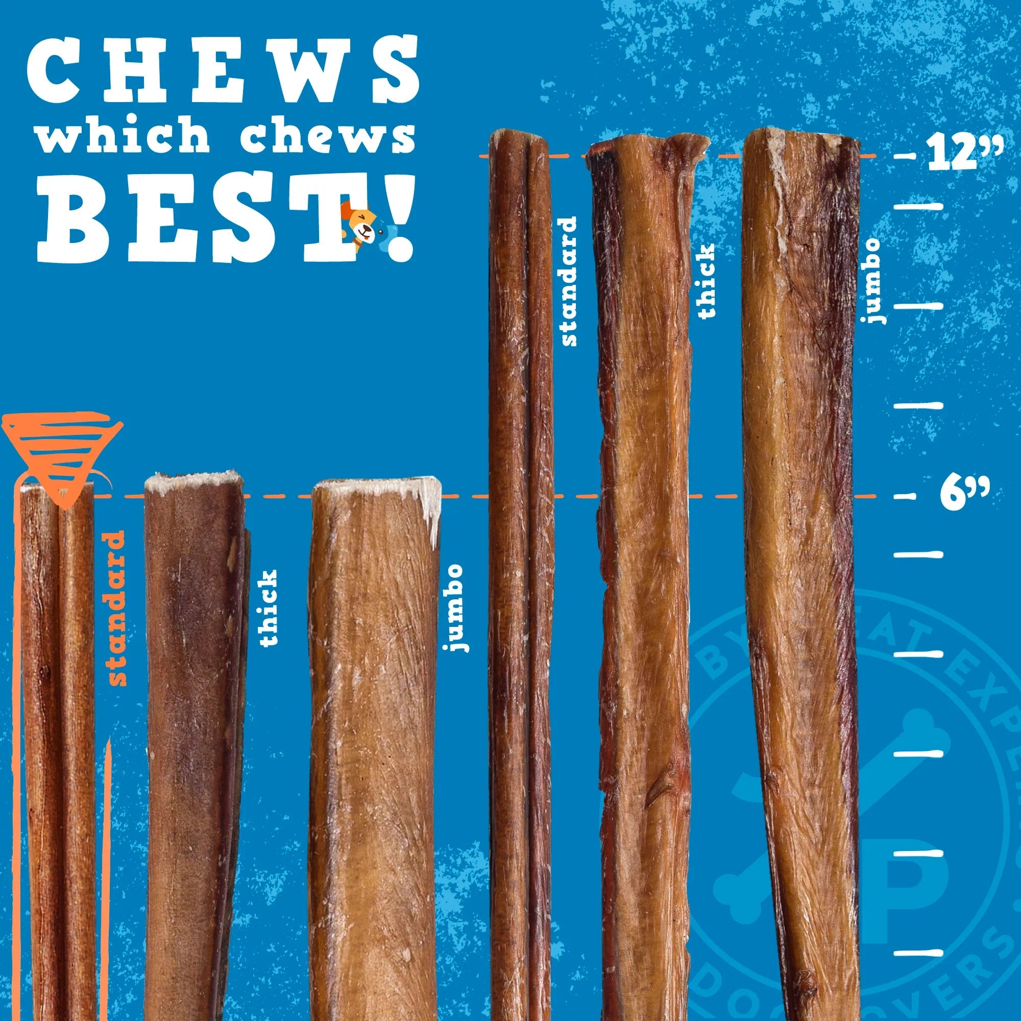 Jack & Pup Bully Sticks — Odor-Free, Long-Lasting