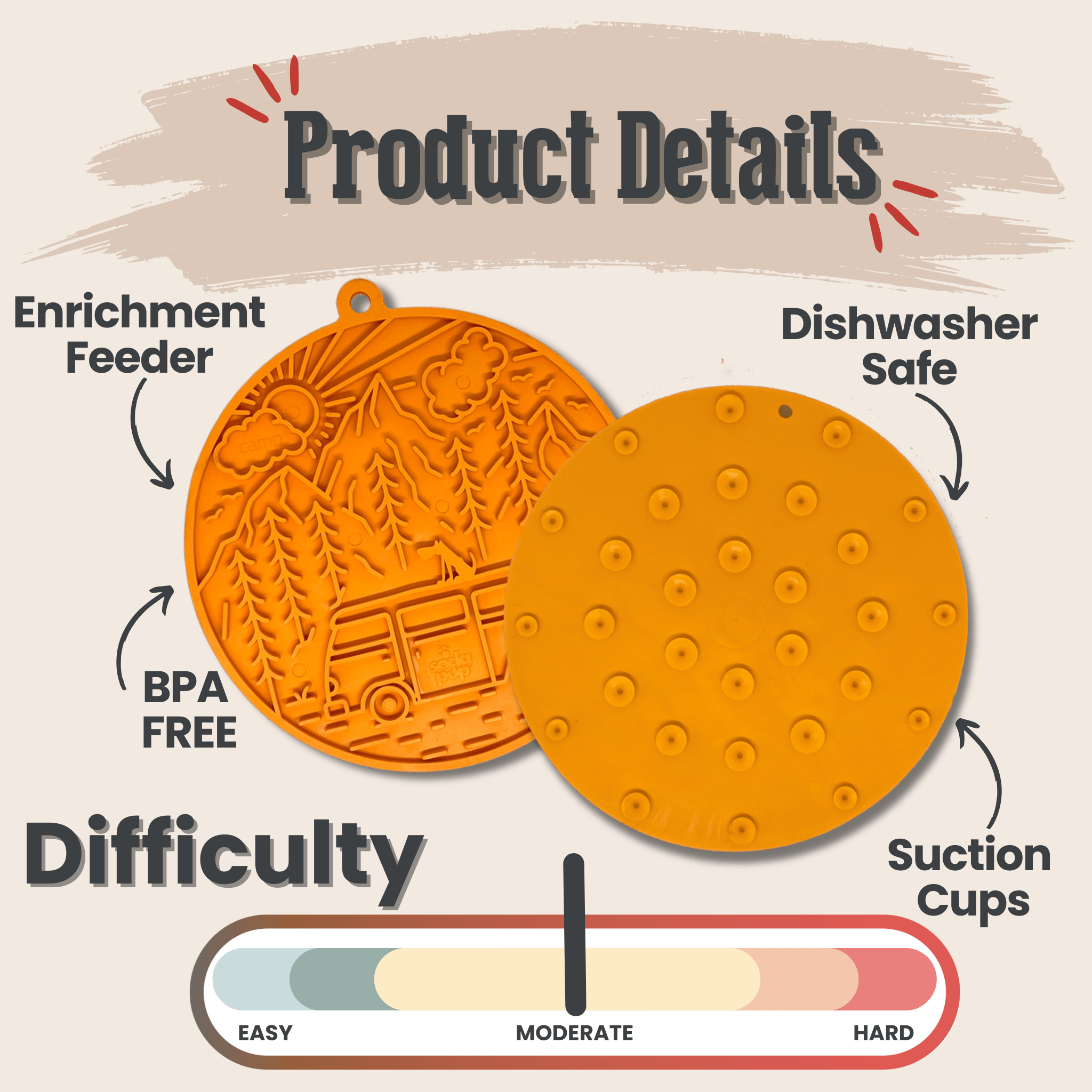 Lick Mat — Calm Spa Moments, Suction-Cup Steady