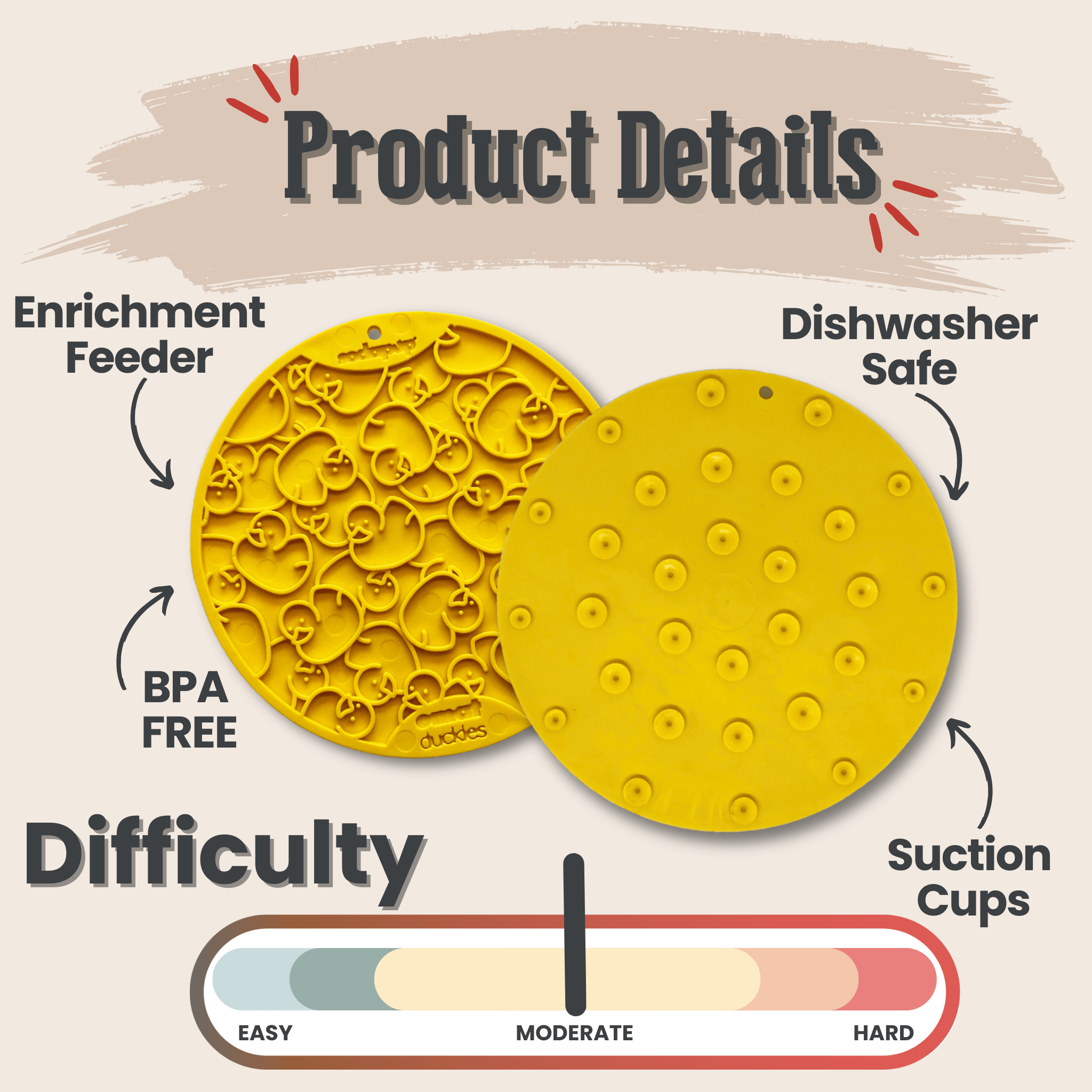 Lick Mat — Calm Spa Moments, Suction-Cup Steady