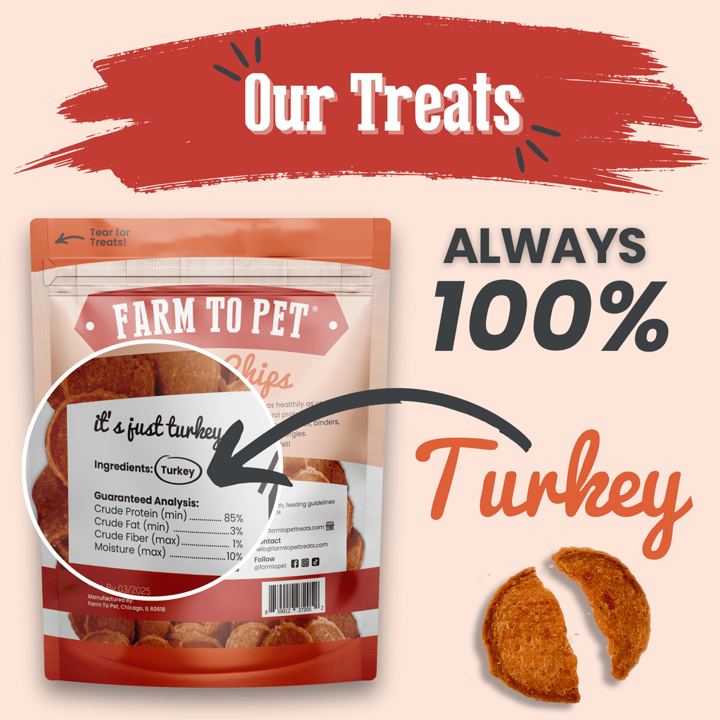 Turkey Chips — One-Ingredient Dog Treats (Made in USA)