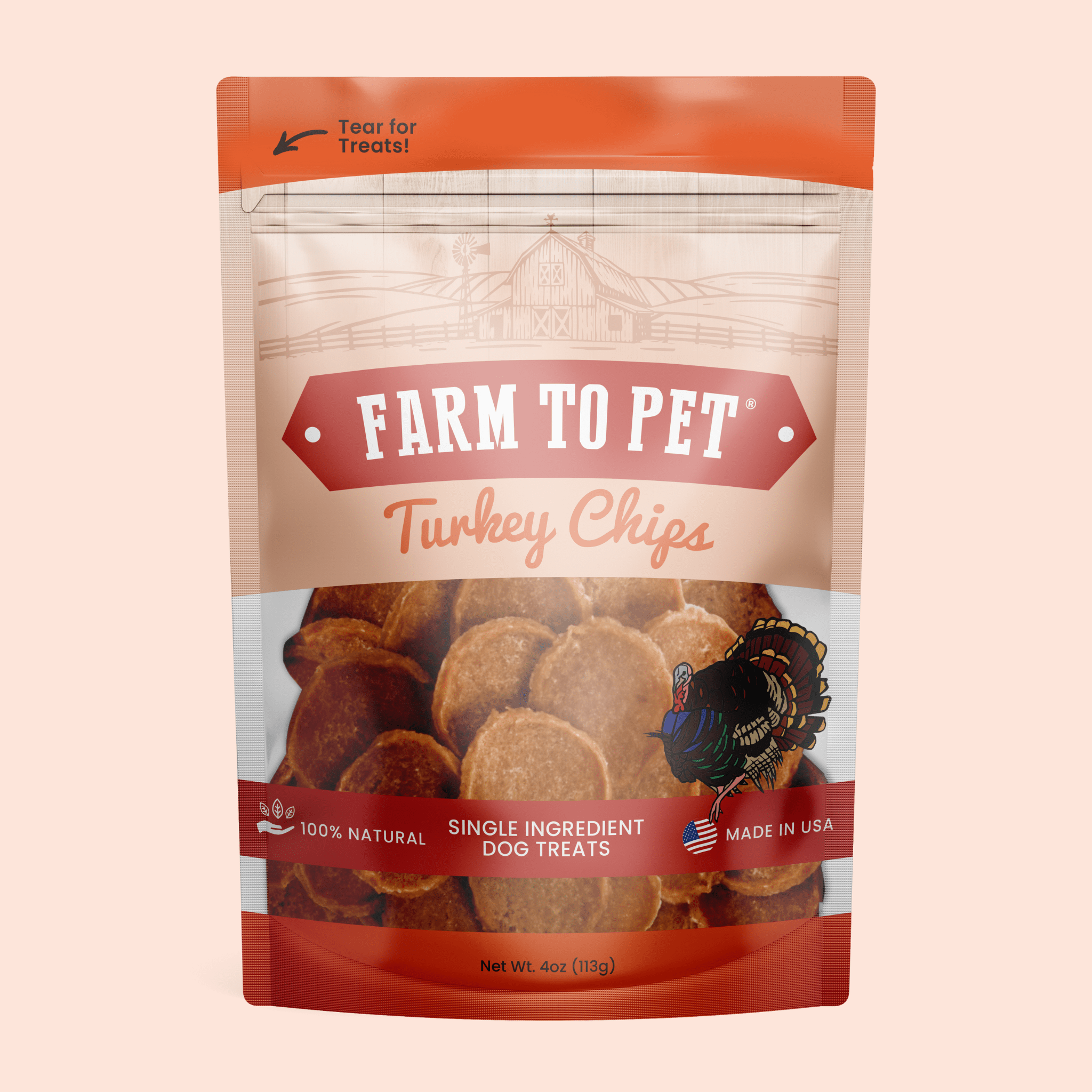 Turkey Chips — One-Ingredient Dog Treats (Made in USA)