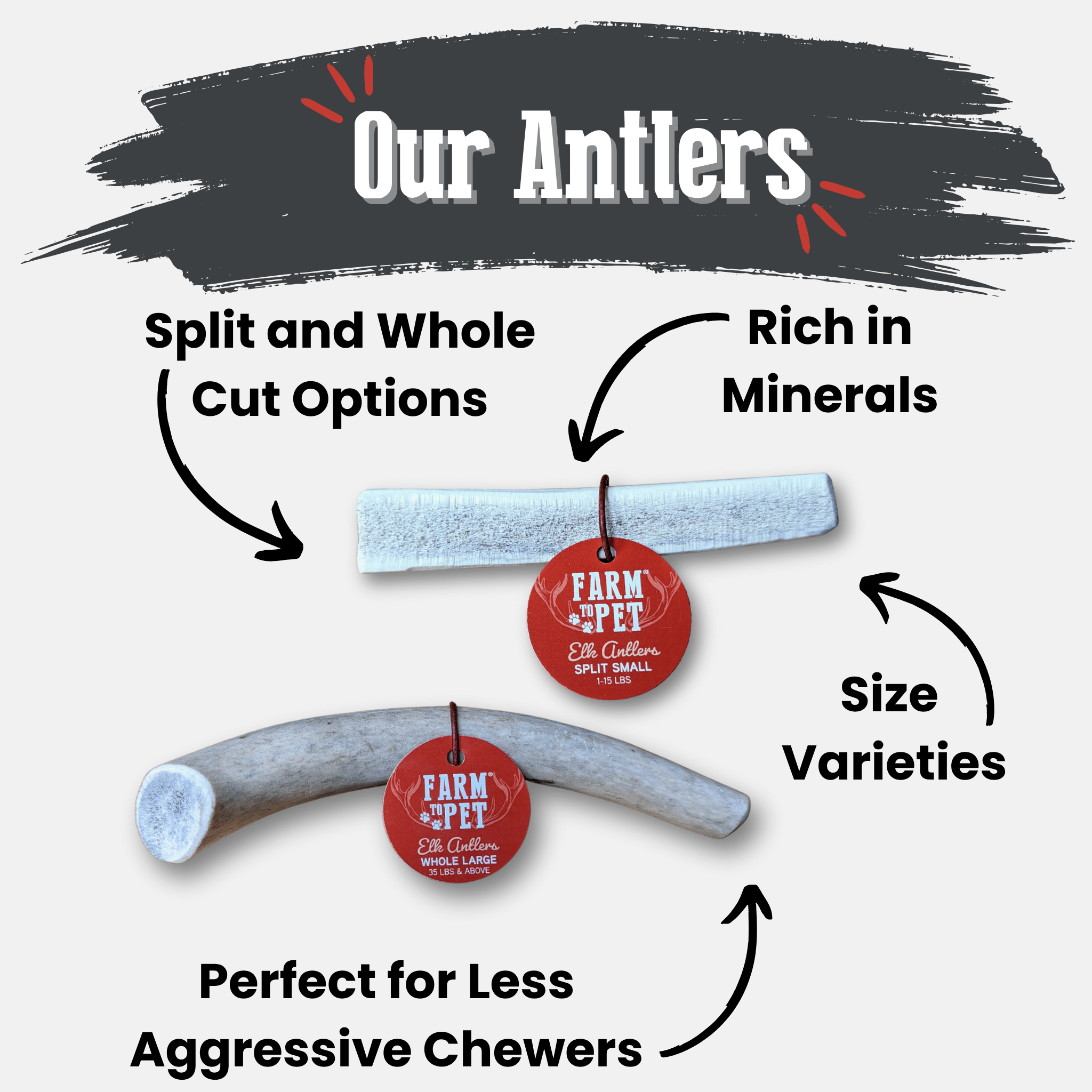 Elk Antler Chews — Long-Lasting, All-Natural Dog Chews