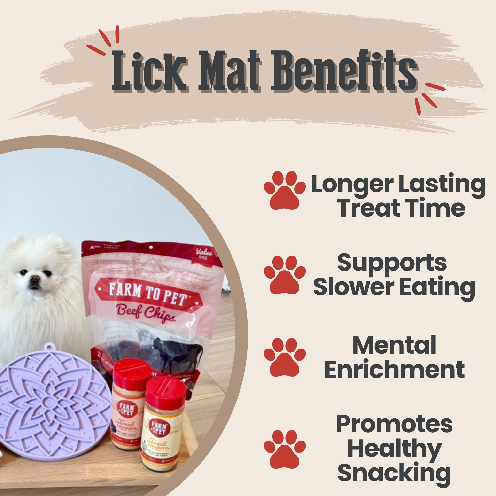 Lick Mat — Calm Spa Moments, Suction-Cup Steady