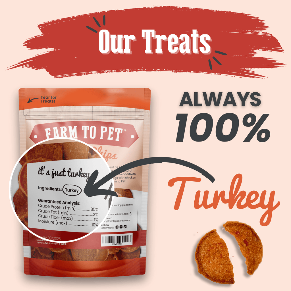 Turkey Chips — One-Ingredient Dog Treats (Made in USA)