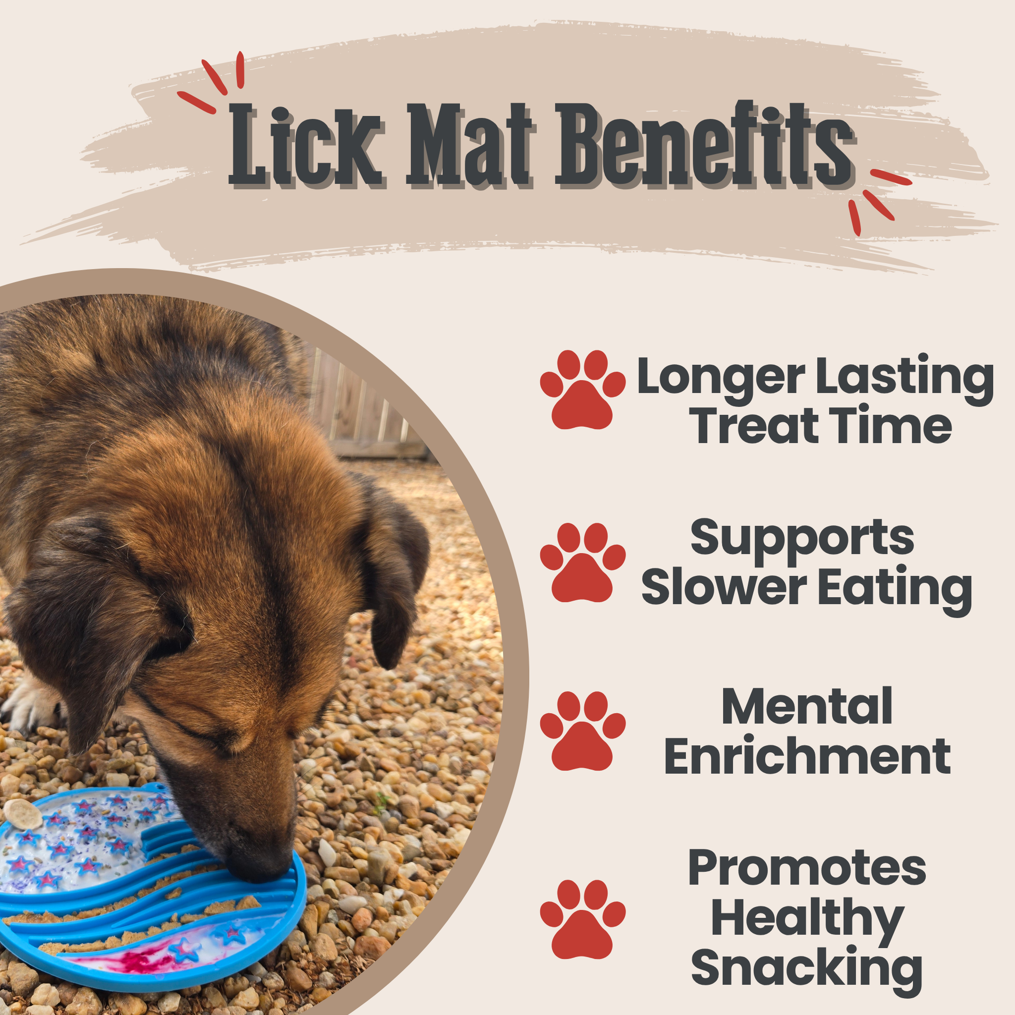Lick Mat — Calm Spa Moments, Suction-Cup Steady