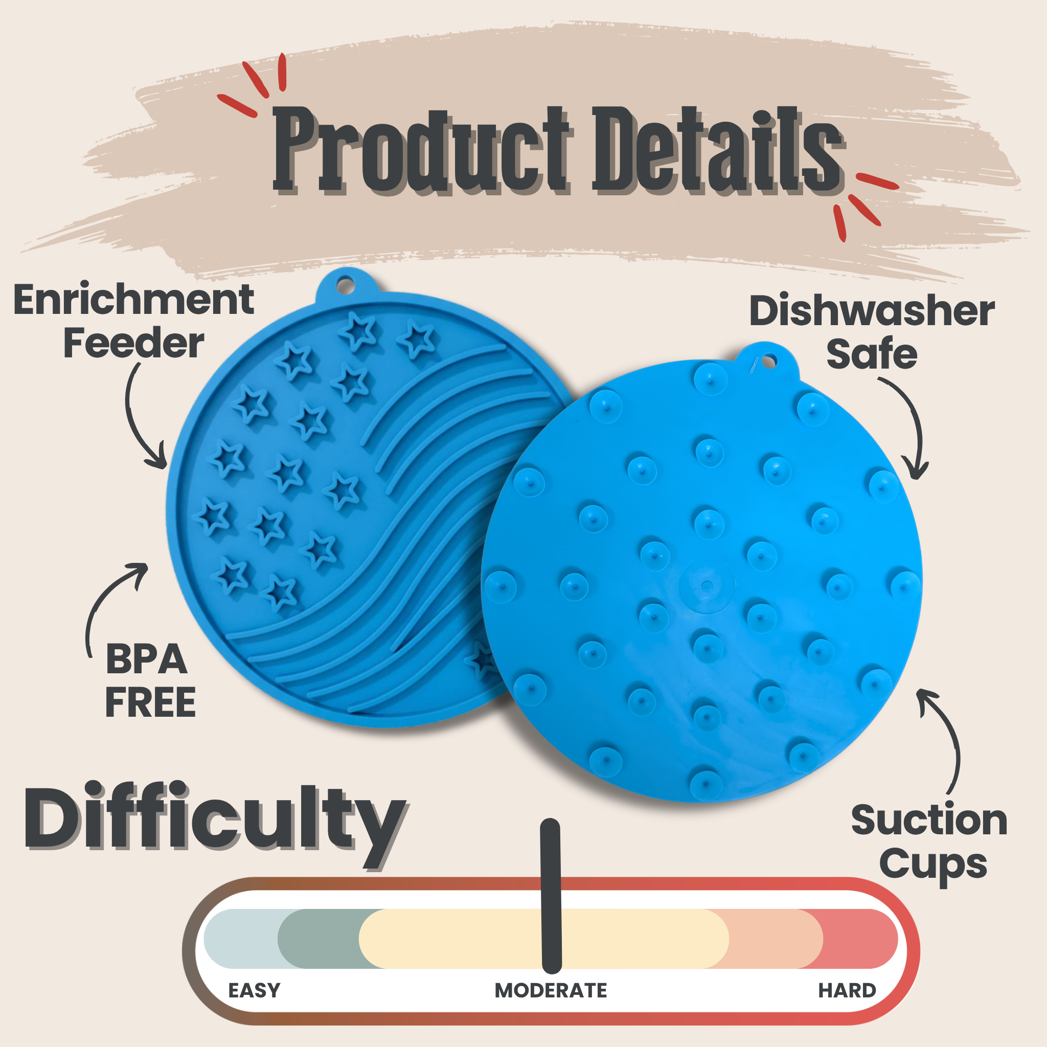 Lick Mat — Calm Spa Moments, Suction-Cup Steady