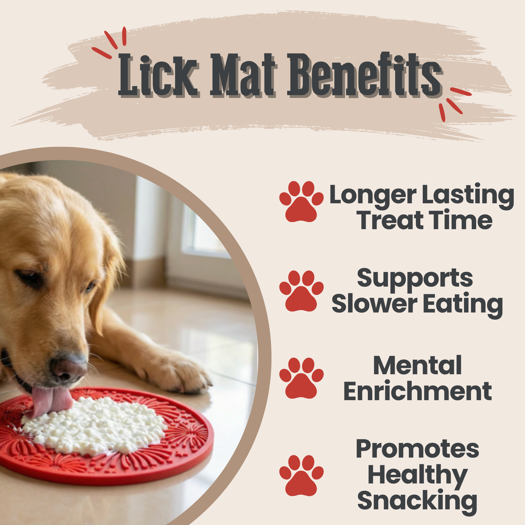 Lick Mat — Calm Spa Moments, Suction-Cup Steady