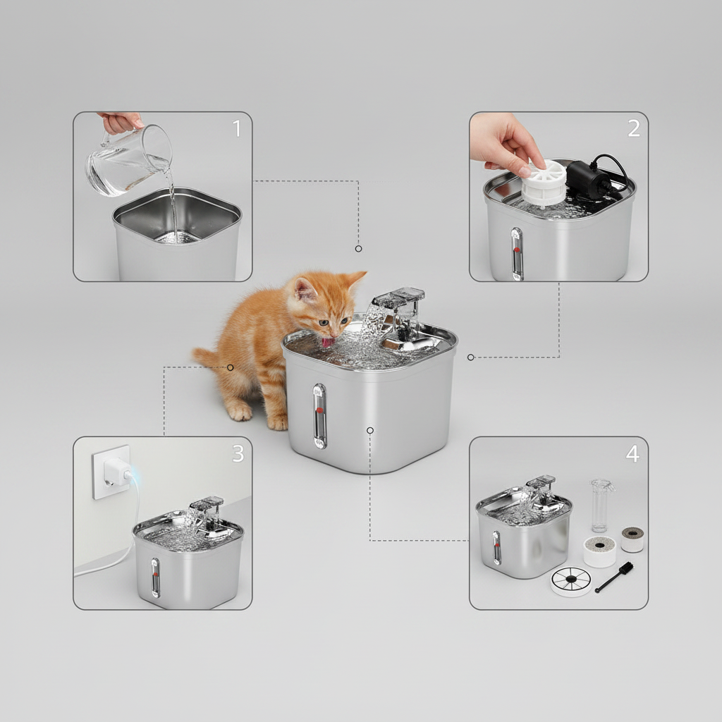 Circulating Water Fountain — Always Fresh, Always Flowing