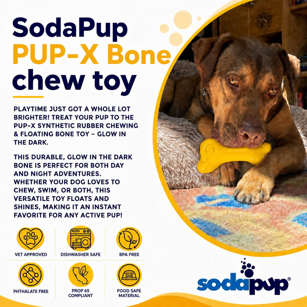 PUP-X Rubber Bone — Durable, Floats, Made in USA