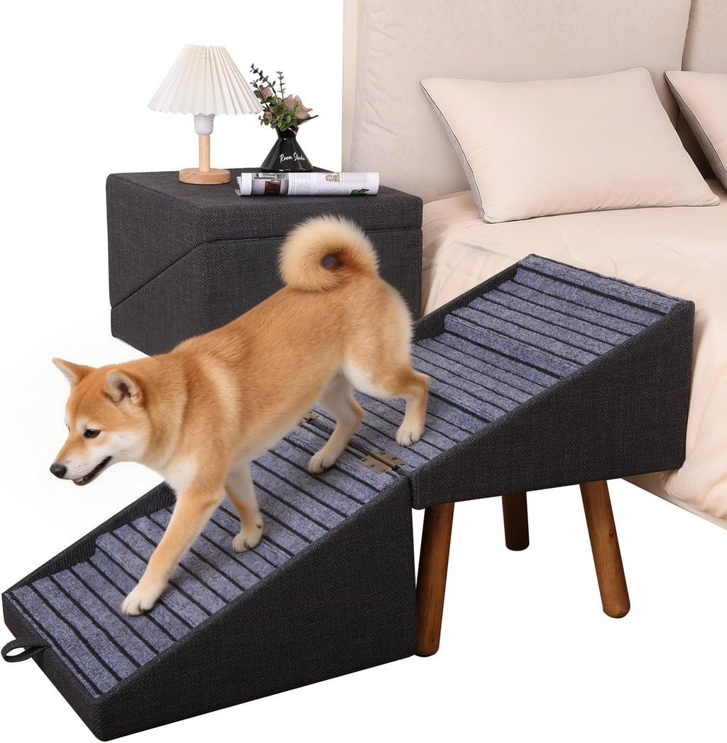 Dog Stairs for Couch — 2-in-1 Foldable Pet Steps & Ottoman