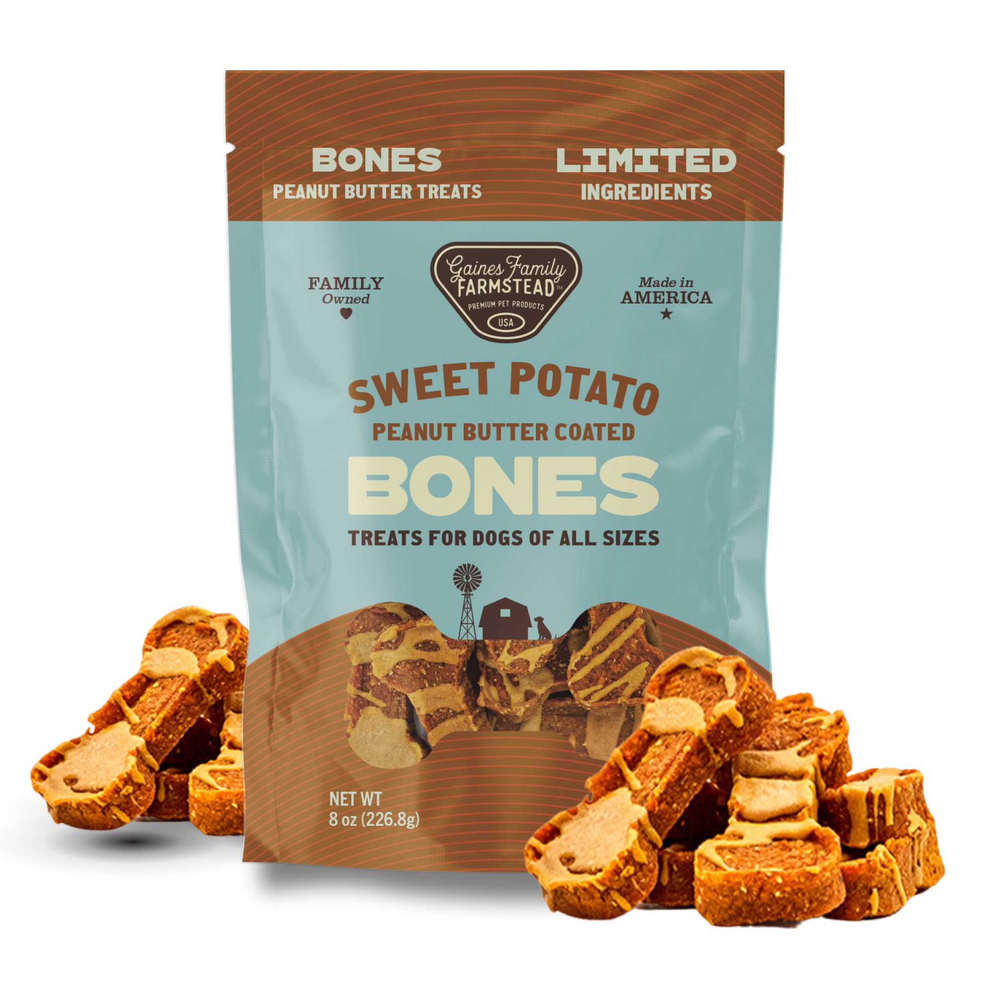 Sweet Potato + Peanut Butter Bone — Single-Ingredient Treat